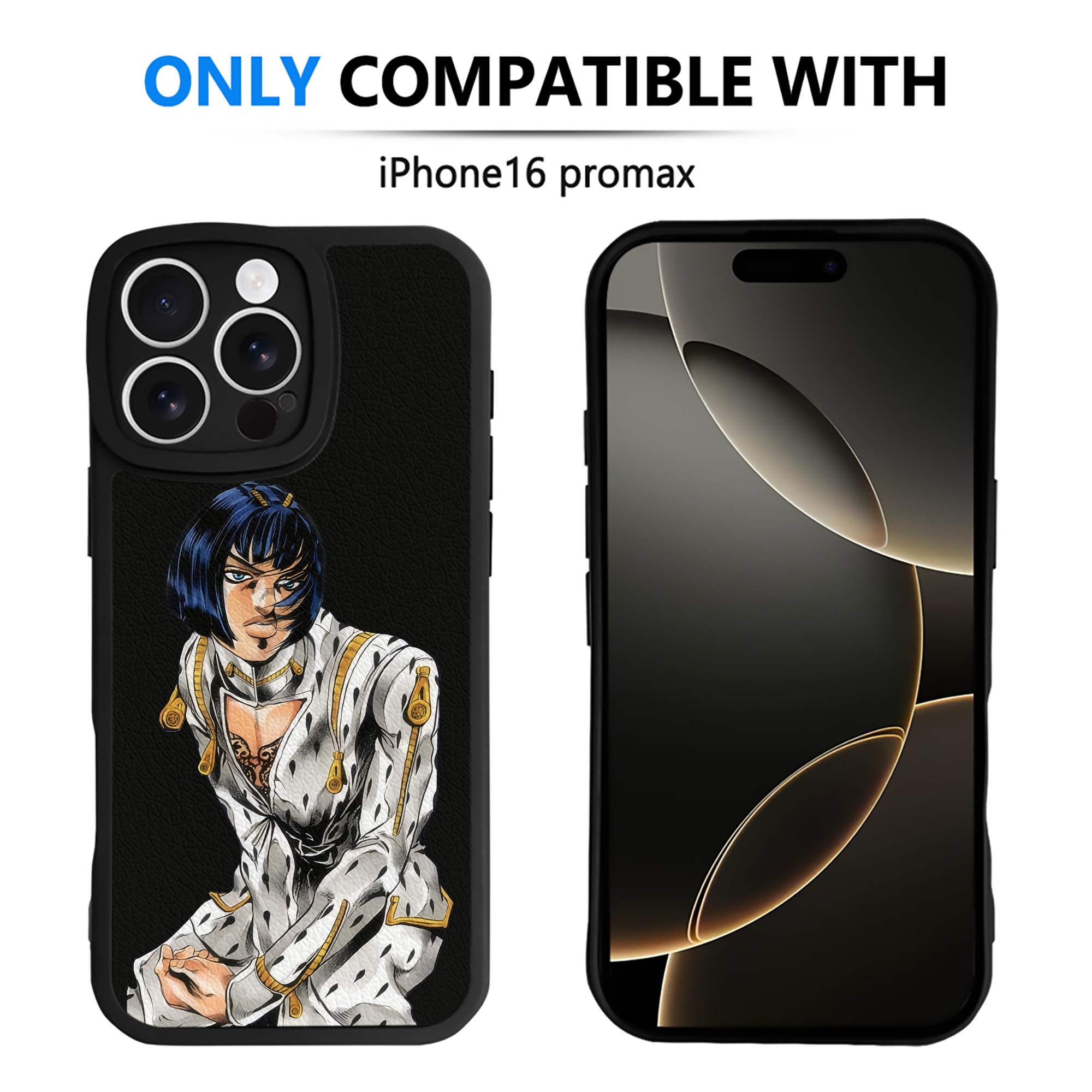 （画像用） ジョジョの奇妙な冒険 ブローノ?ブチャラティ JoJo's Bizarre Adventure Bruno Bucciarati 【iPhone 16シリーズ対応】シリコンスマホケース（レザー調） 材質：シリコン